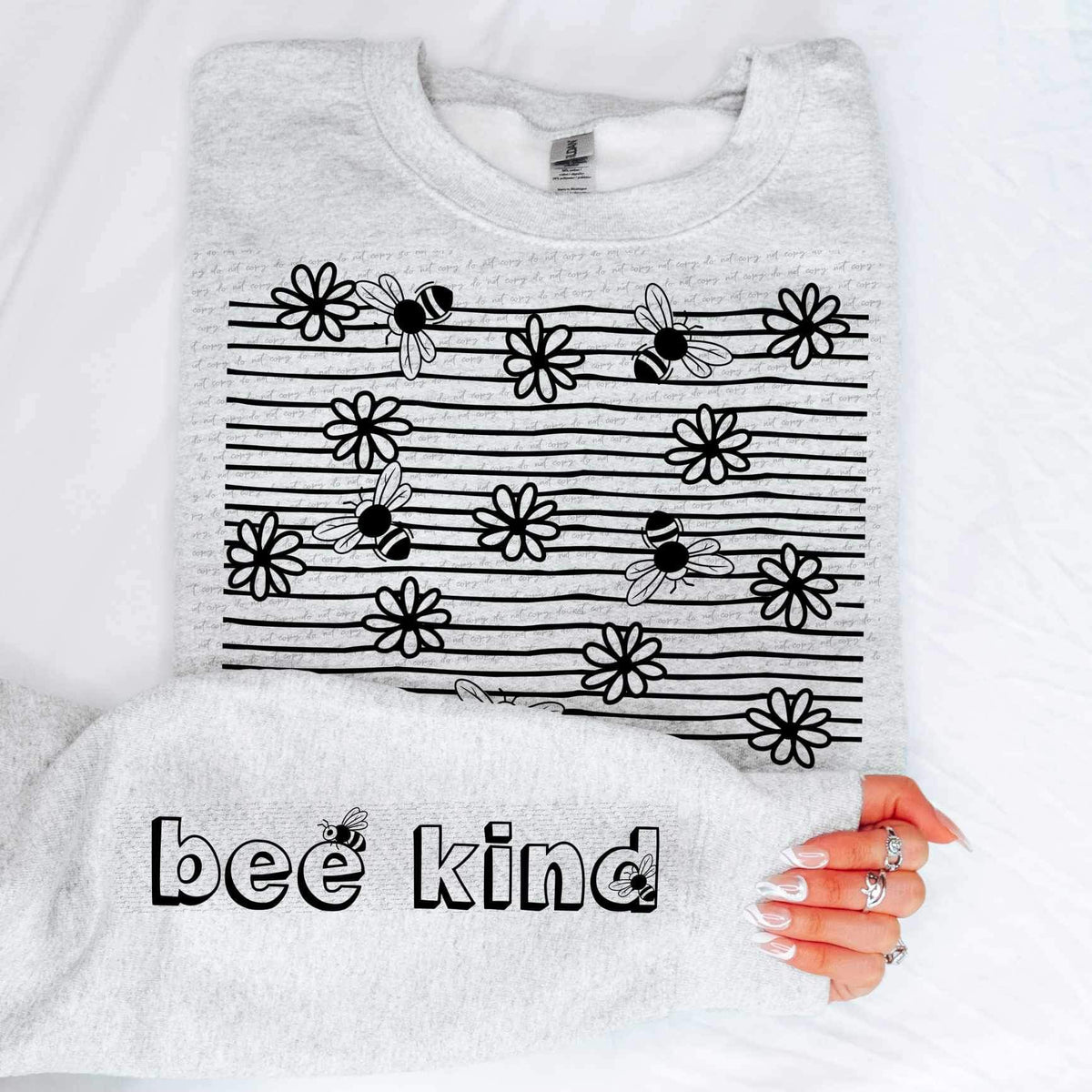Bee kind BLACK SLEEVE (SAL) 24559 DTF transfer