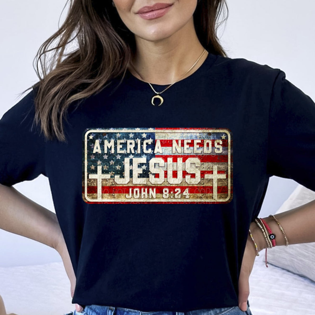 America needs jesus 33473 DTF transfer
