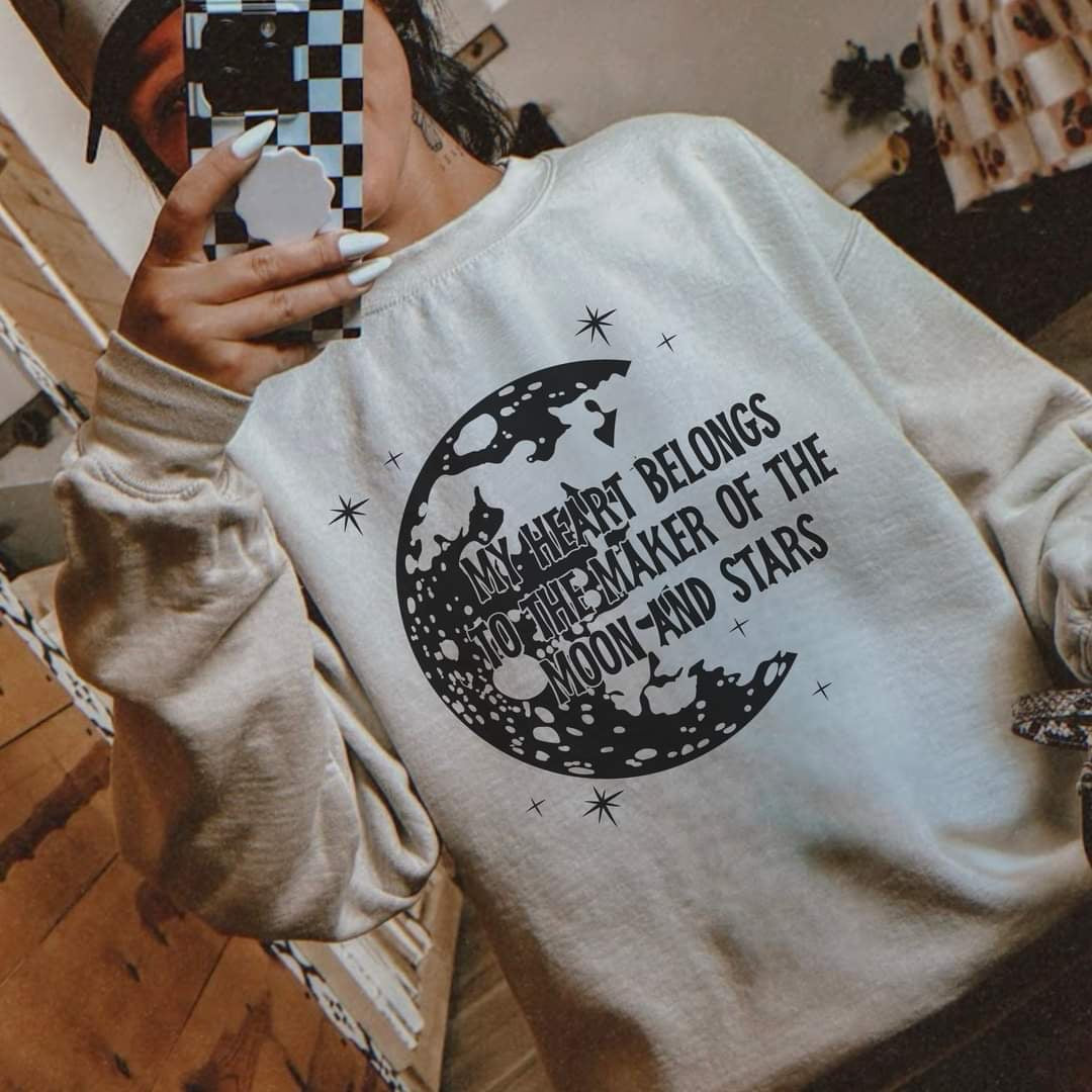 My heart belongs to the maker of the moon and stars (SAL) 53302 DTF transfer