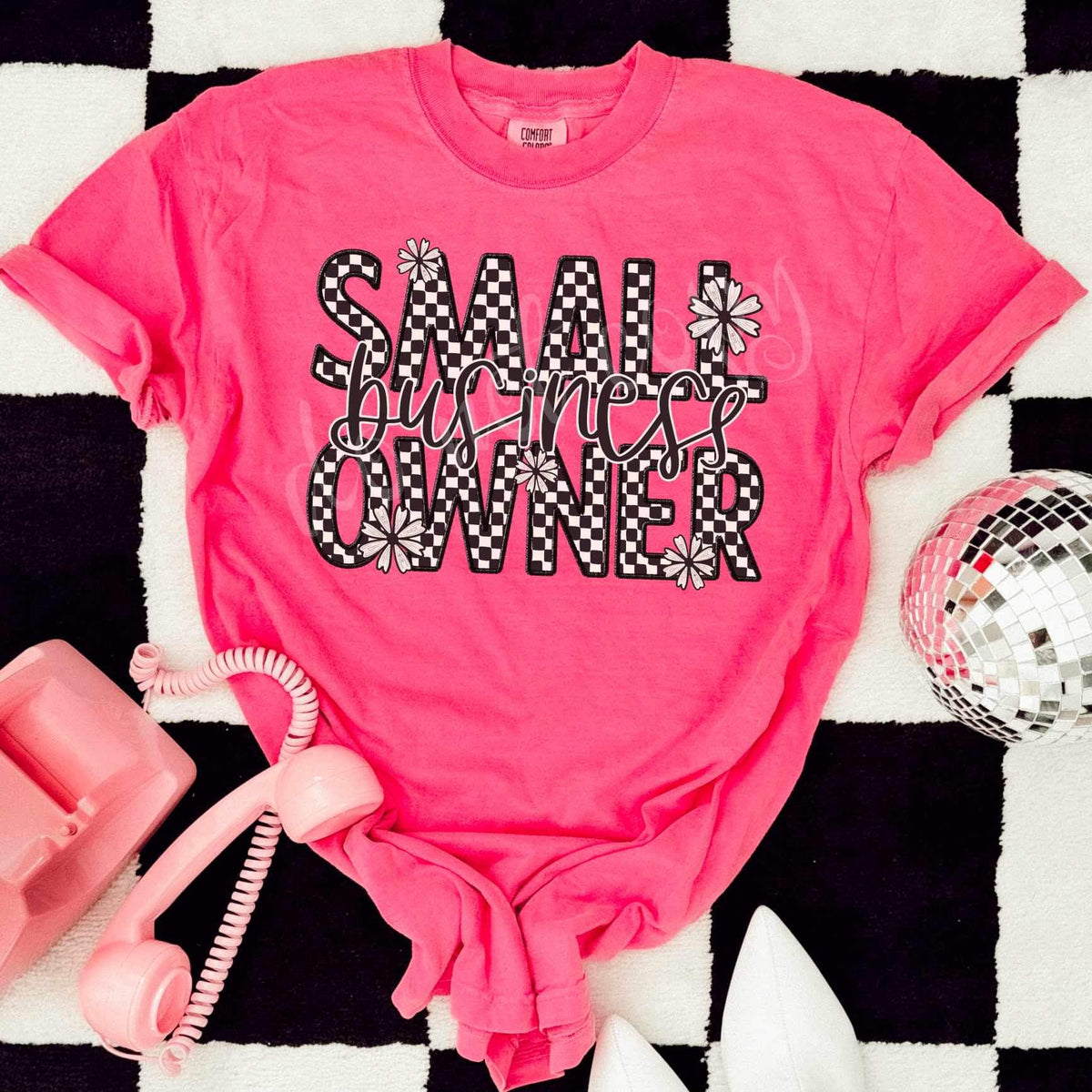 Small business owner checkered (SAL) 24557 DTF transfer