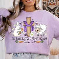 Silly bunny easter is about the lamb 24577 DTF transfer
