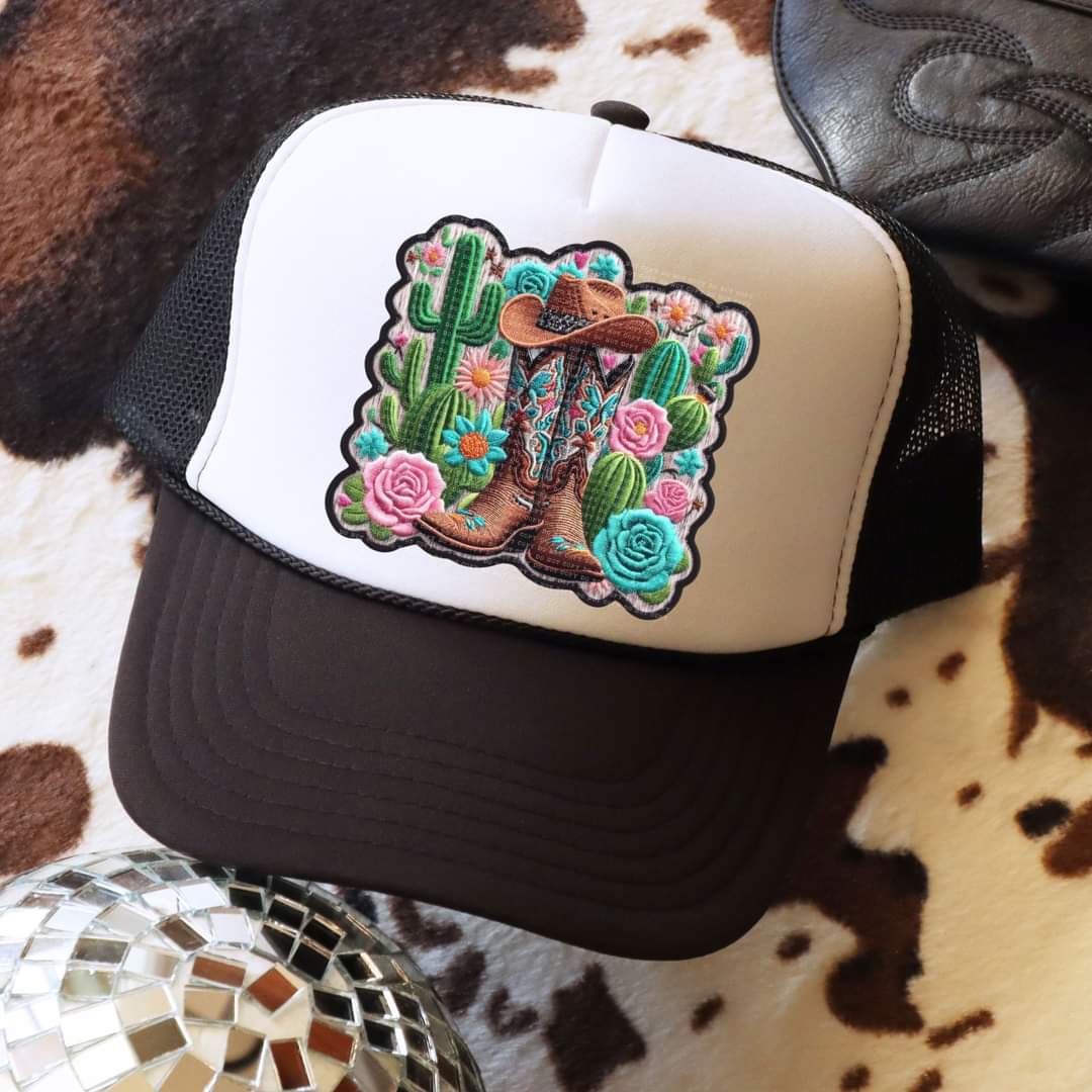 Western hat patch 33489 DTF transfer