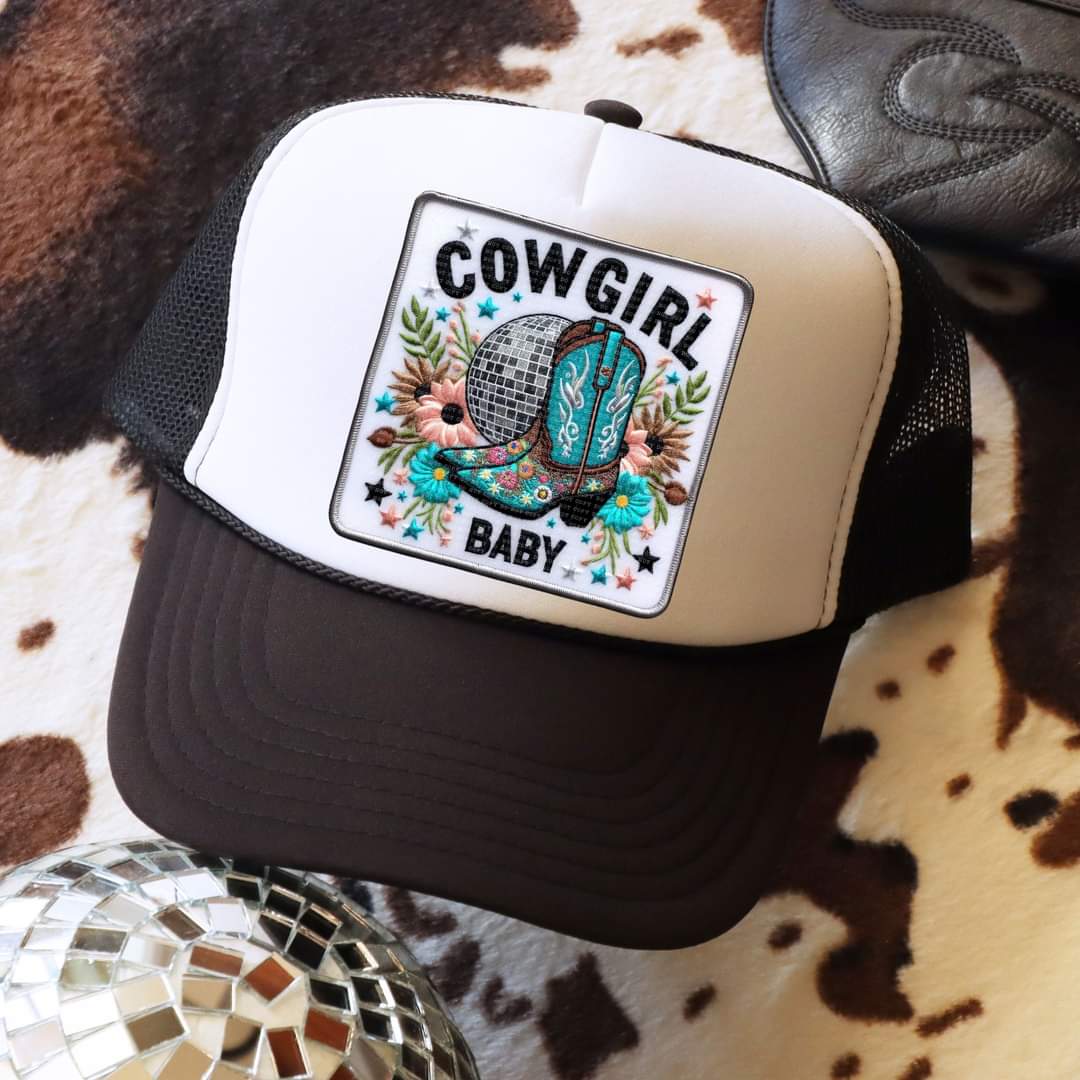 Cowgirl baby hat patch 33484 DTF transfer