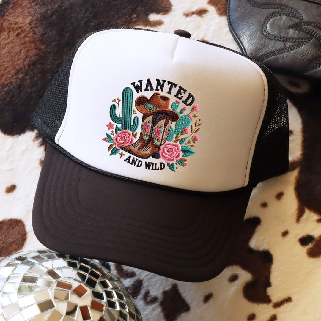 Wanted and wild hat patch 33479 DTF transfer