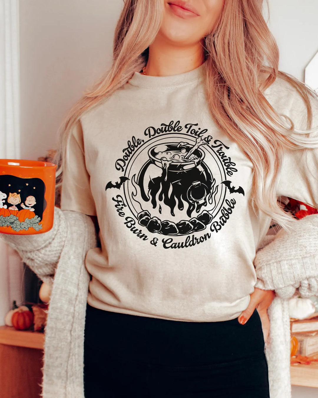 Double double toil and trouble BLACK 112369 DTF TRANSFER