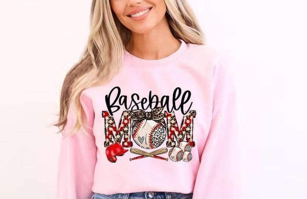 Baseball mom polka dot and leopard 24586 DTF transfer