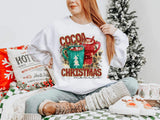 Cocoa and Christmas movies (two mugs with coca) 11384 DTF TRANSFER