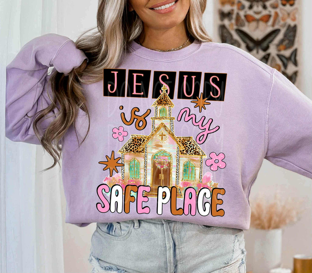 Jesus is my safe place (EXCLUSIVE) DTF Transfer