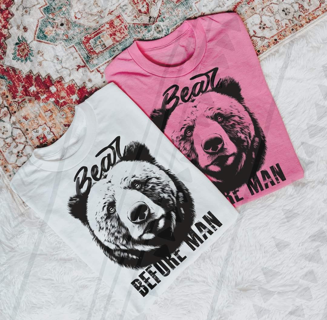 Bear before man 33528 DTF transfer