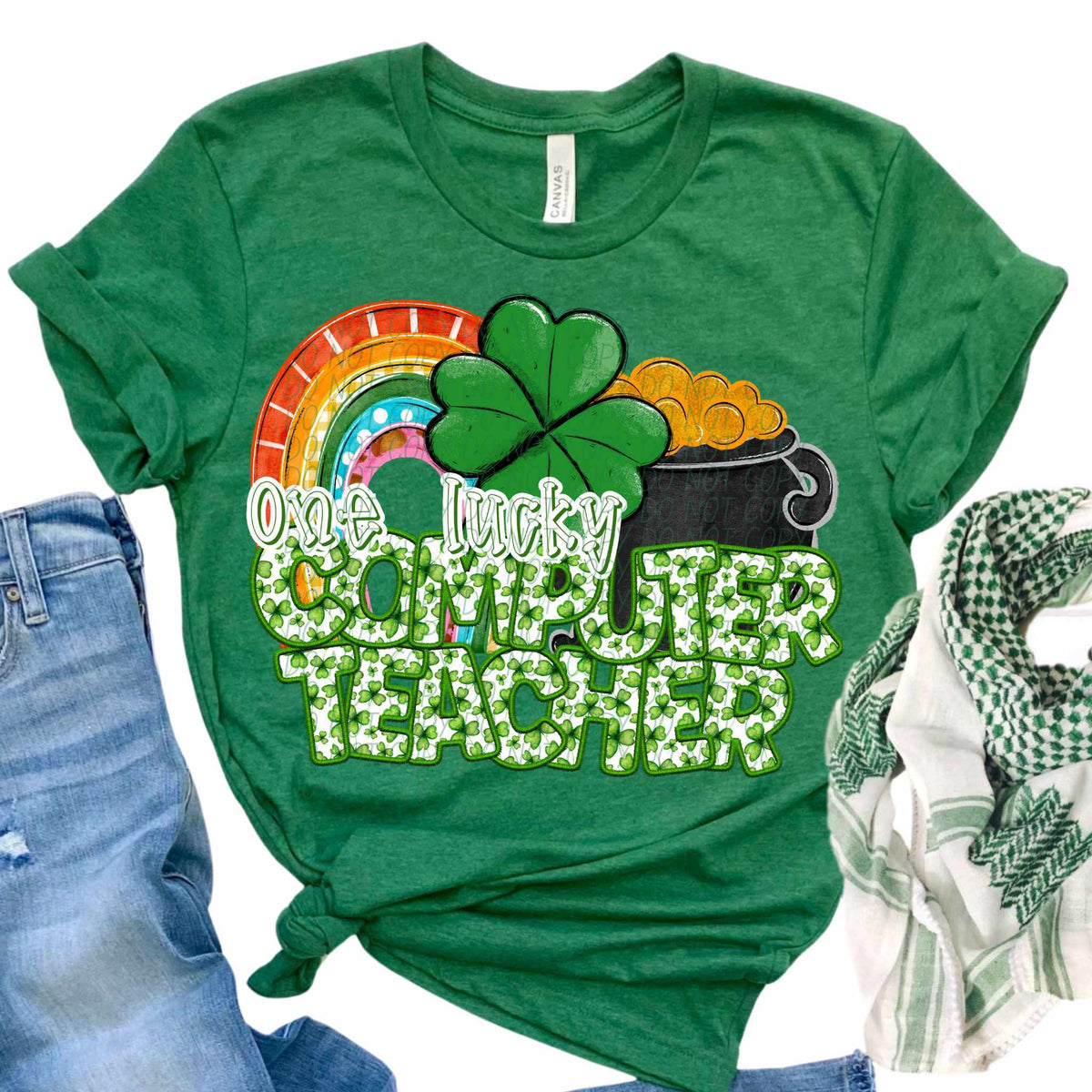 One lucky computer teacher (CITY) 84106 DTF transfer