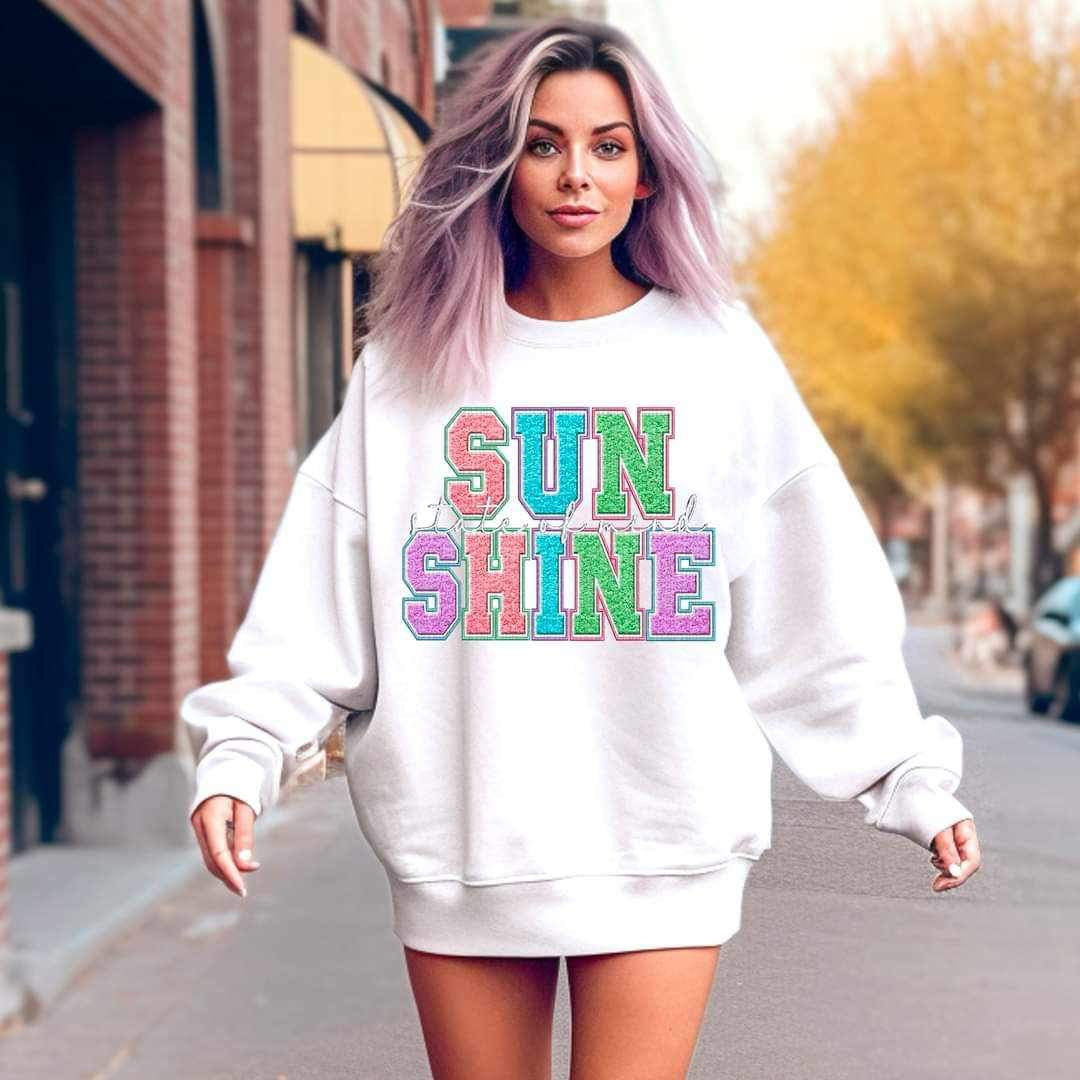 Sunshine state of mind fuzzy effect 24625 DTF transfer