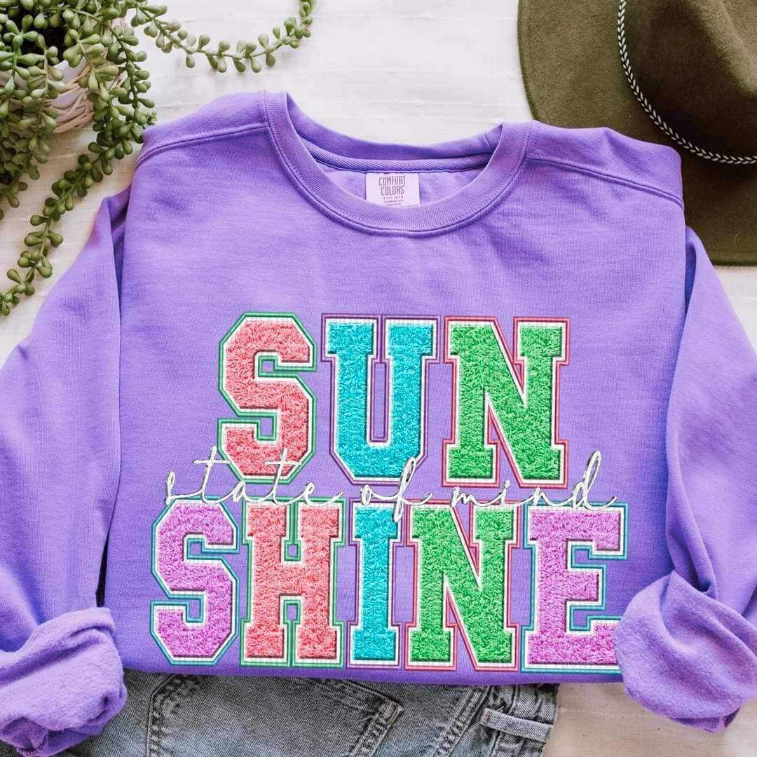 Sunshine state of mind fuzzy effect 24625 DTF transfer