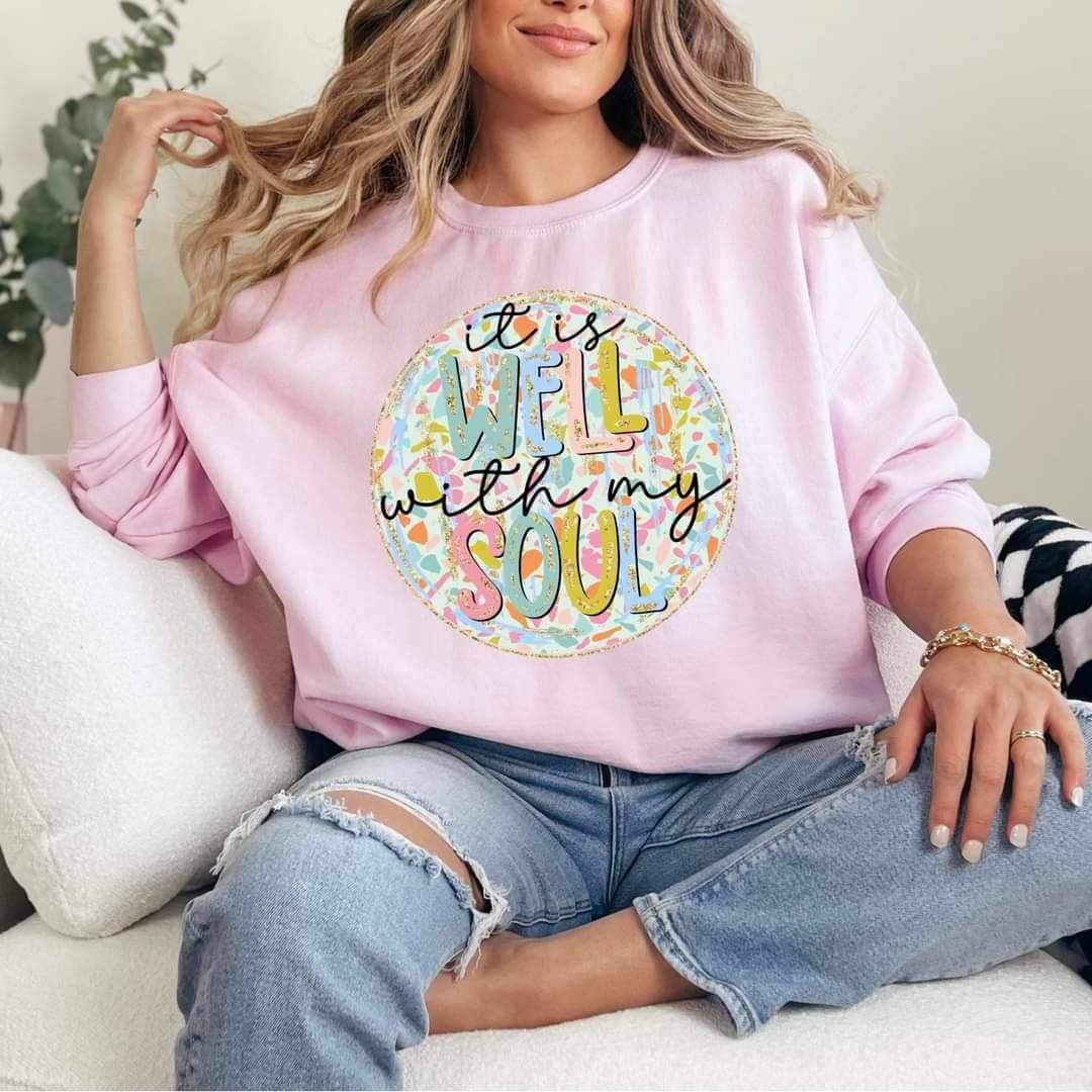 It is well with my soul circle 24607 DTF transfer