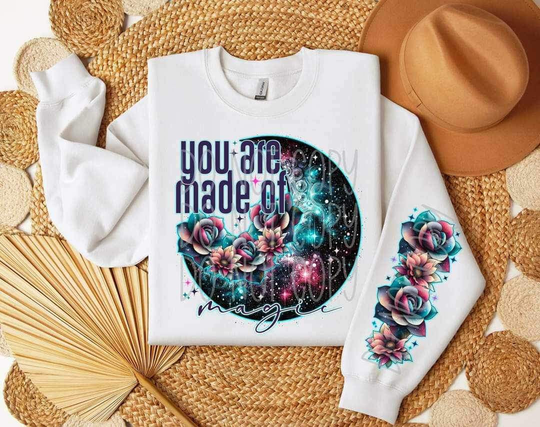 You are made of magic galaxy succulents FRONT 24620 DTF transfer
