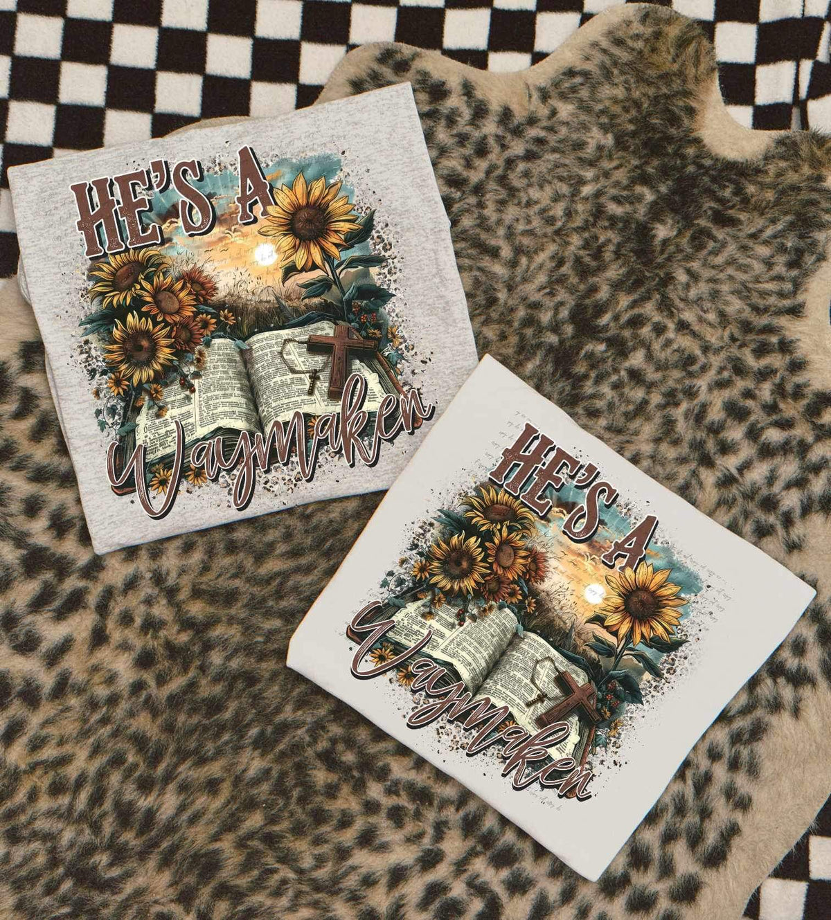 He’s a waymaker sunset flowers bible 24609 DTF transfer