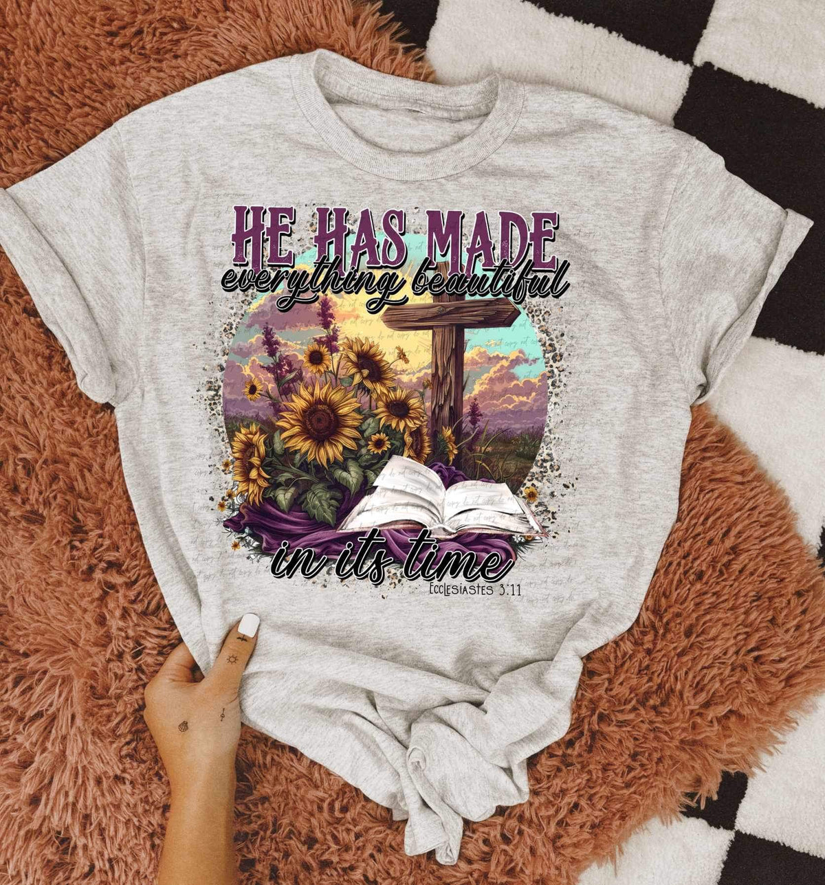 He made everything beautiful in its time circle 24605 DTF transfer