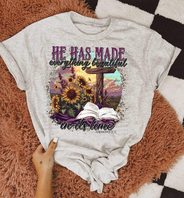 He made everything beautiful in its time circle 24605 DTF transfer