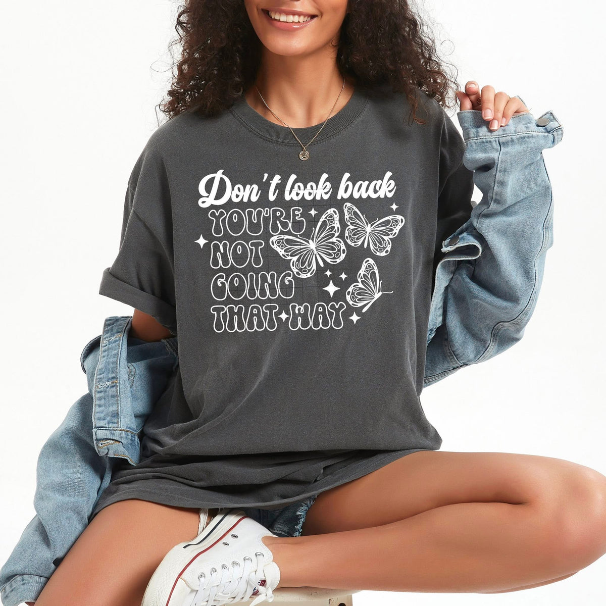 Don’t look back butterflies WHITE CSC DTF Transfer