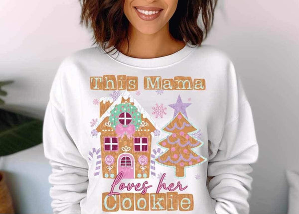 This mama loves her cookie (gingerbread house and tree) 11482 DTF TRANSFER