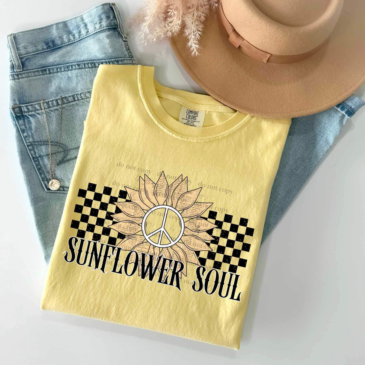 Sunflower soul black font (CSC) 24692 DTF transfer