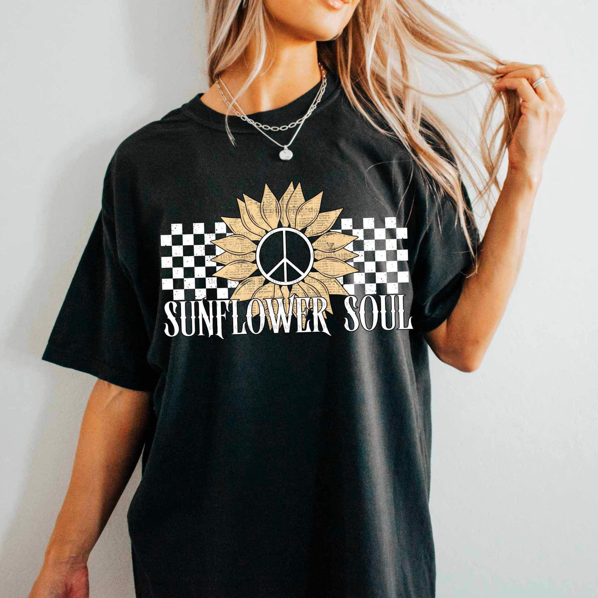 Sunflower soul white font (CSC) 24691 DTF transfer