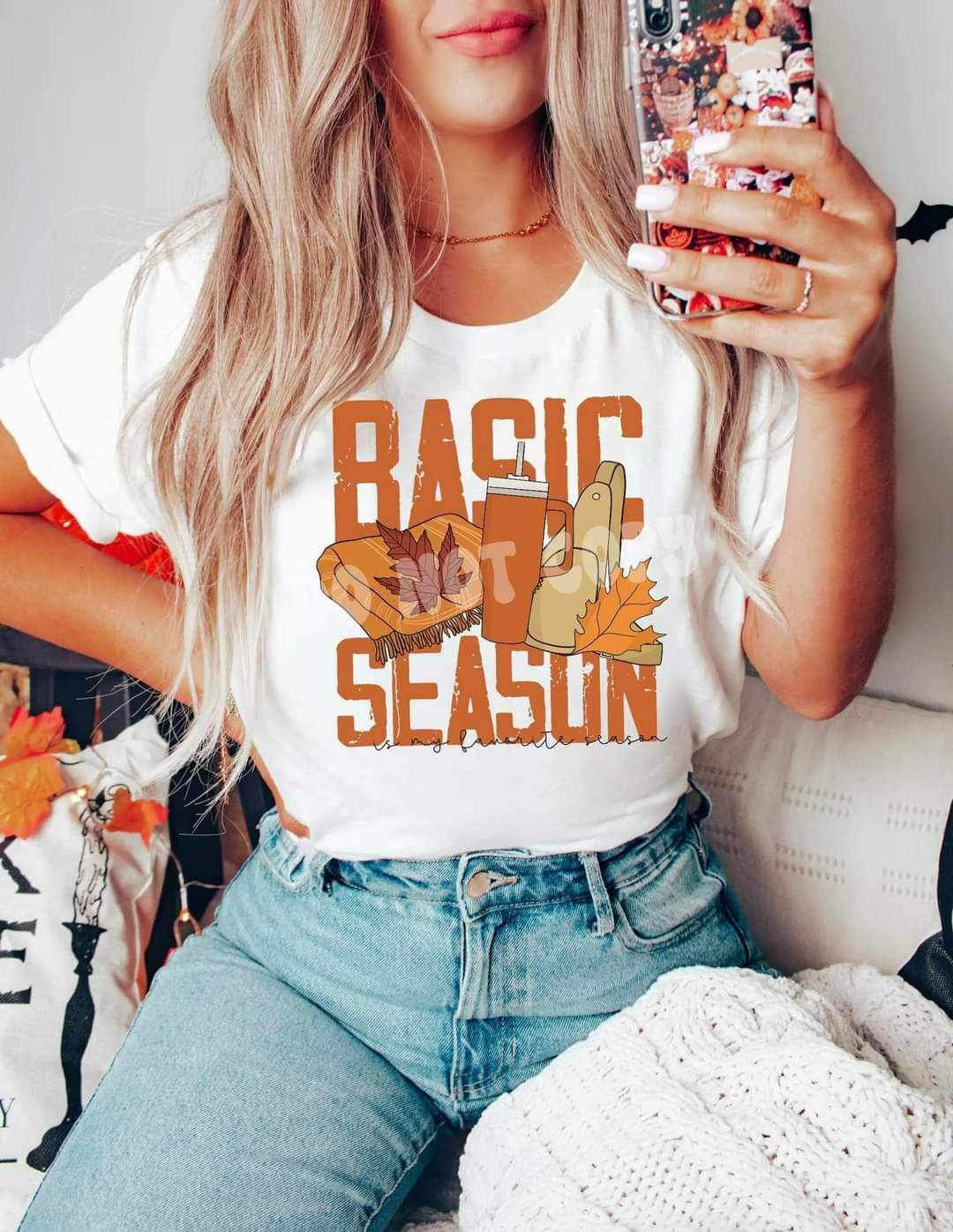 Basic season is my favorite season (blanket, cup, belt bag) 11425 DTF TRANSFER