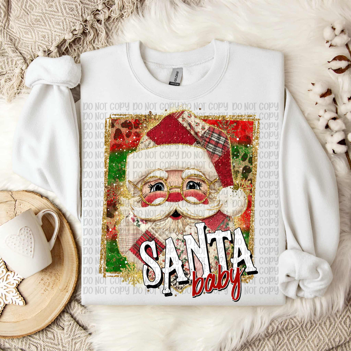 Santa Baby patchwork (VP) DTF Transfer