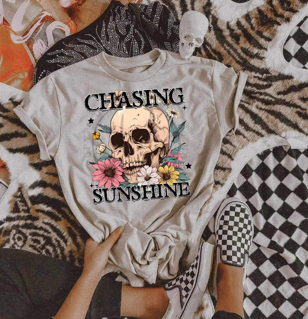 Chasing sunshine skull (LYTTLE) 24695 DTF transfer