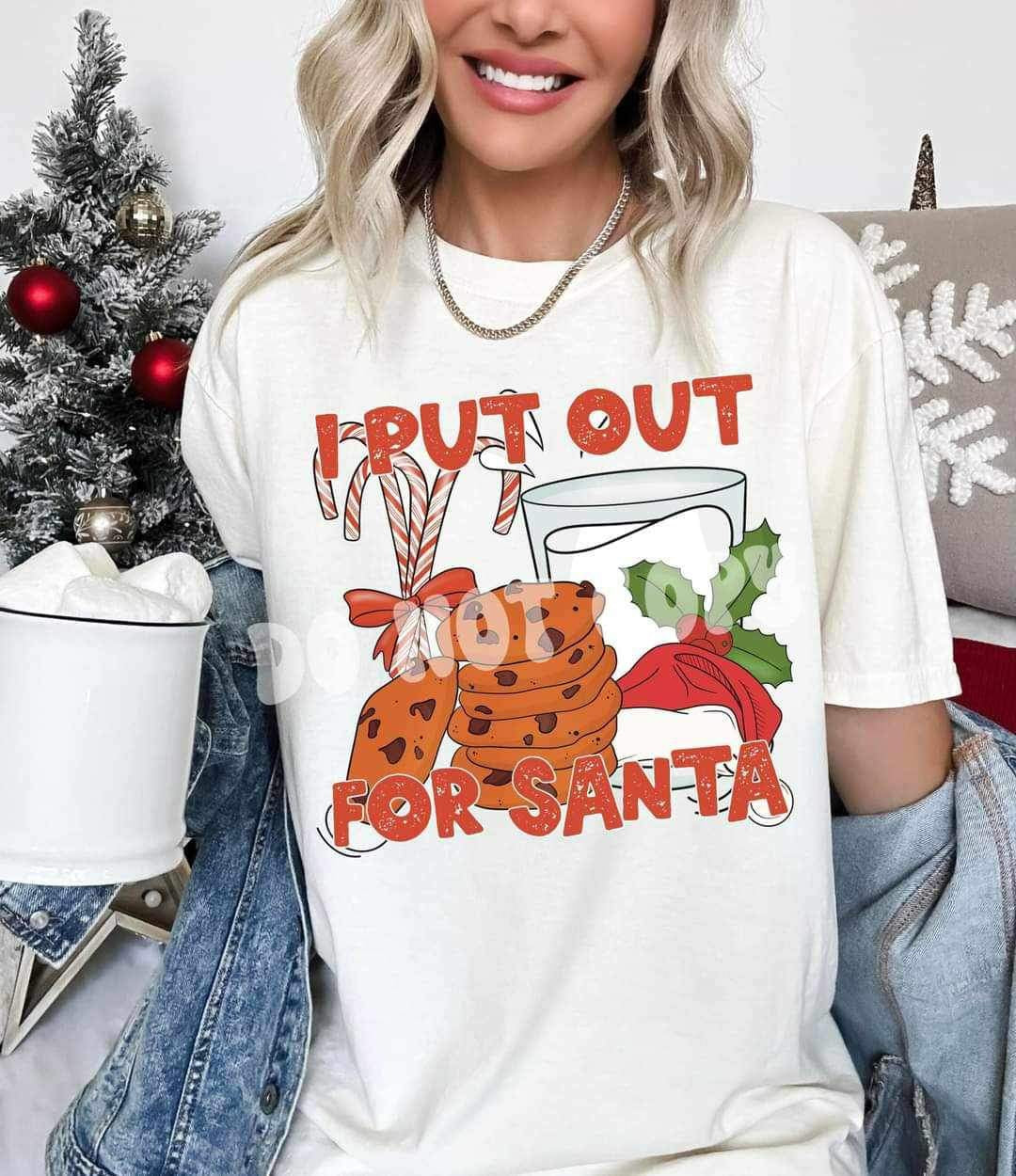 I put out for santa (milk, cookies, candy canes) 11590 DTF TRANSFER