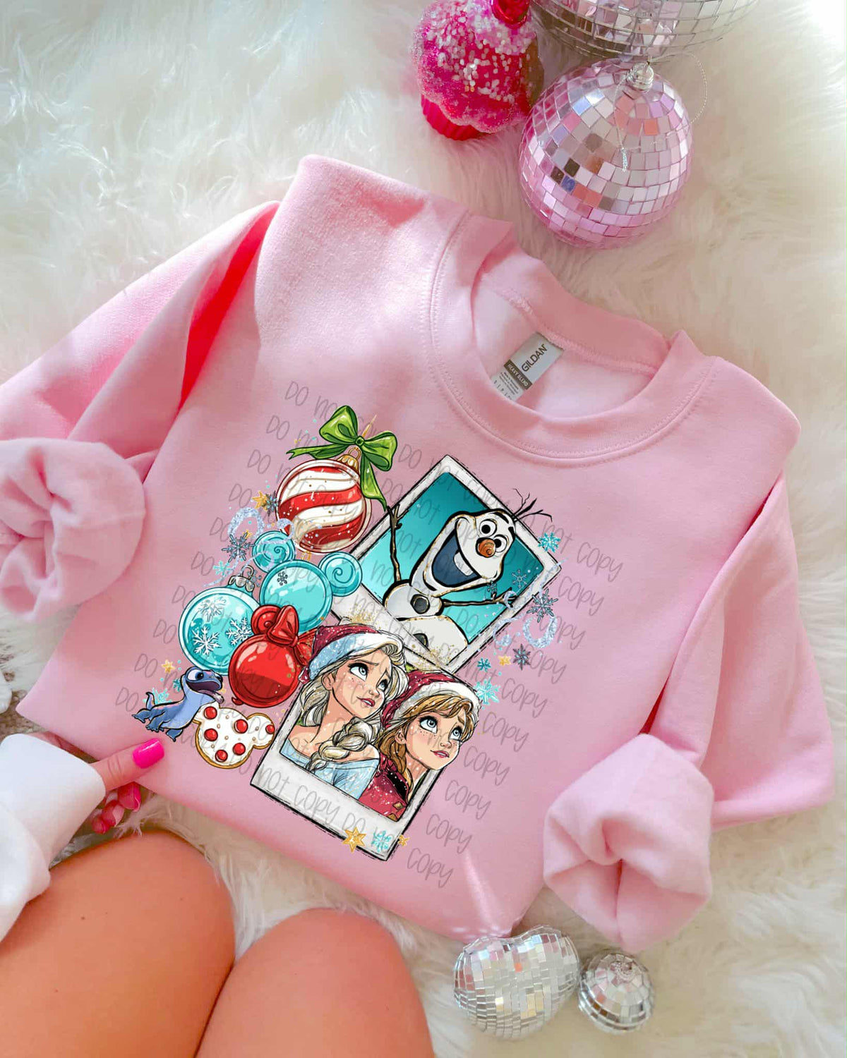 Freezing Polaroids with ornaments SSD DTF transfer