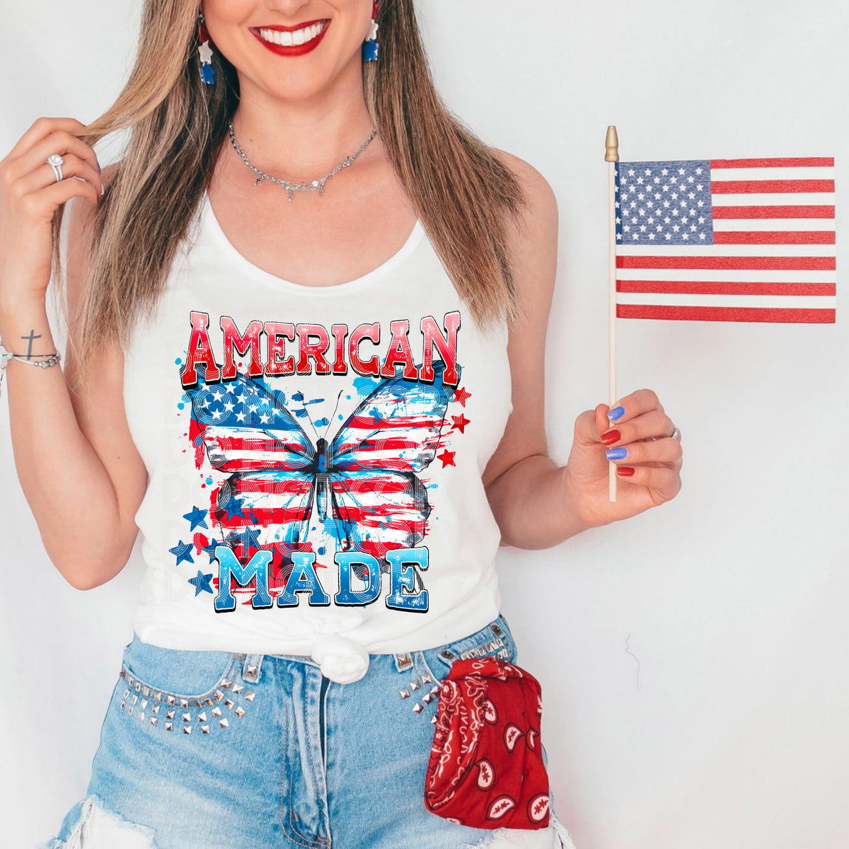 America made butterfly 33637 DTF transfer