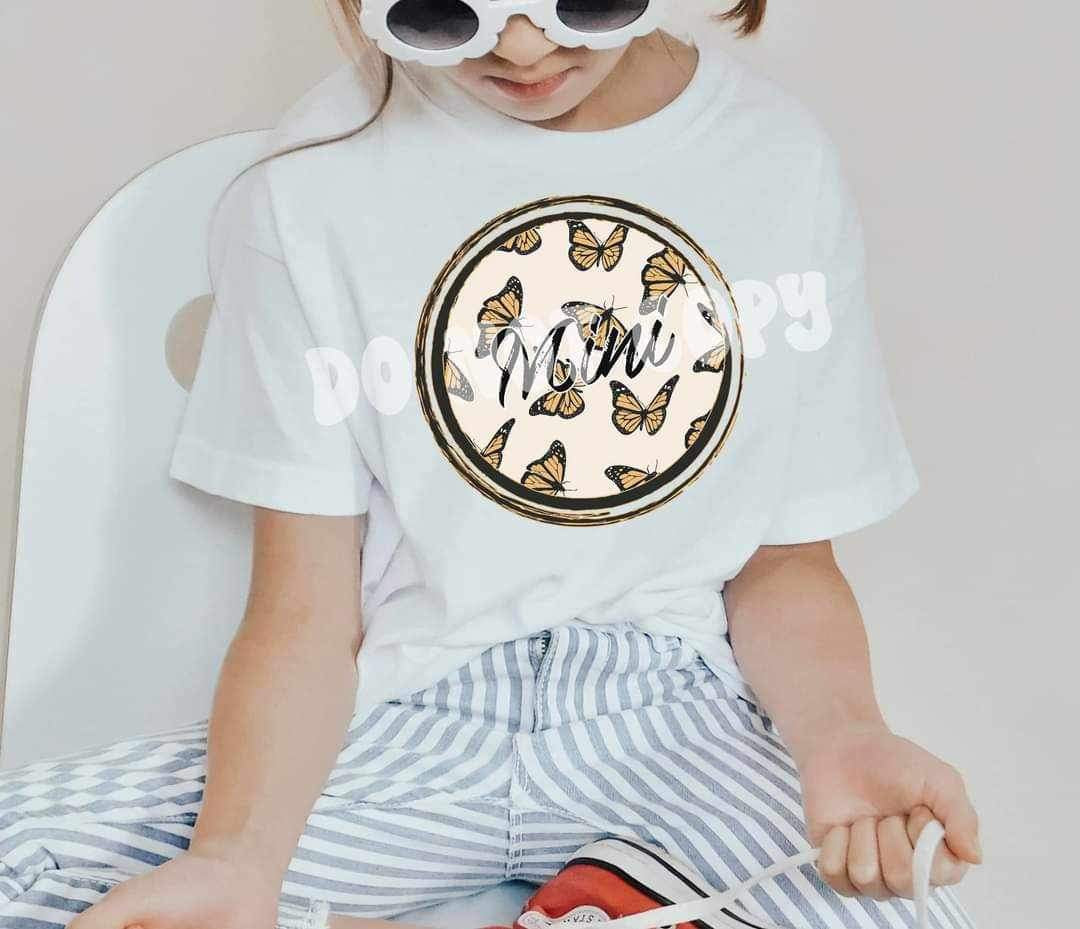 Mini (circle with butterflies) 11584 DTF TRANSFER