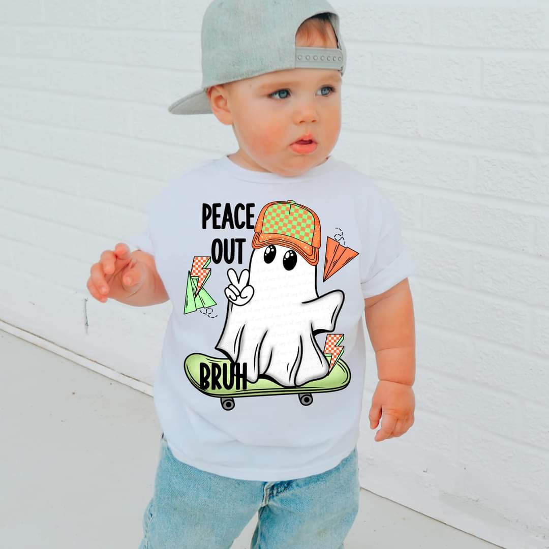 Peace out bruh ghost (VIRGO) 33690 DTF transfer