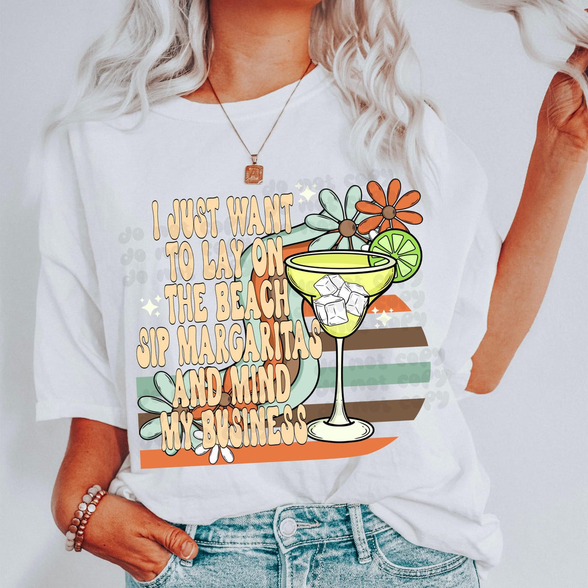 I just want to lay on the beach sip margarita and mind my business (VIRGO) 33689 DTF transfer