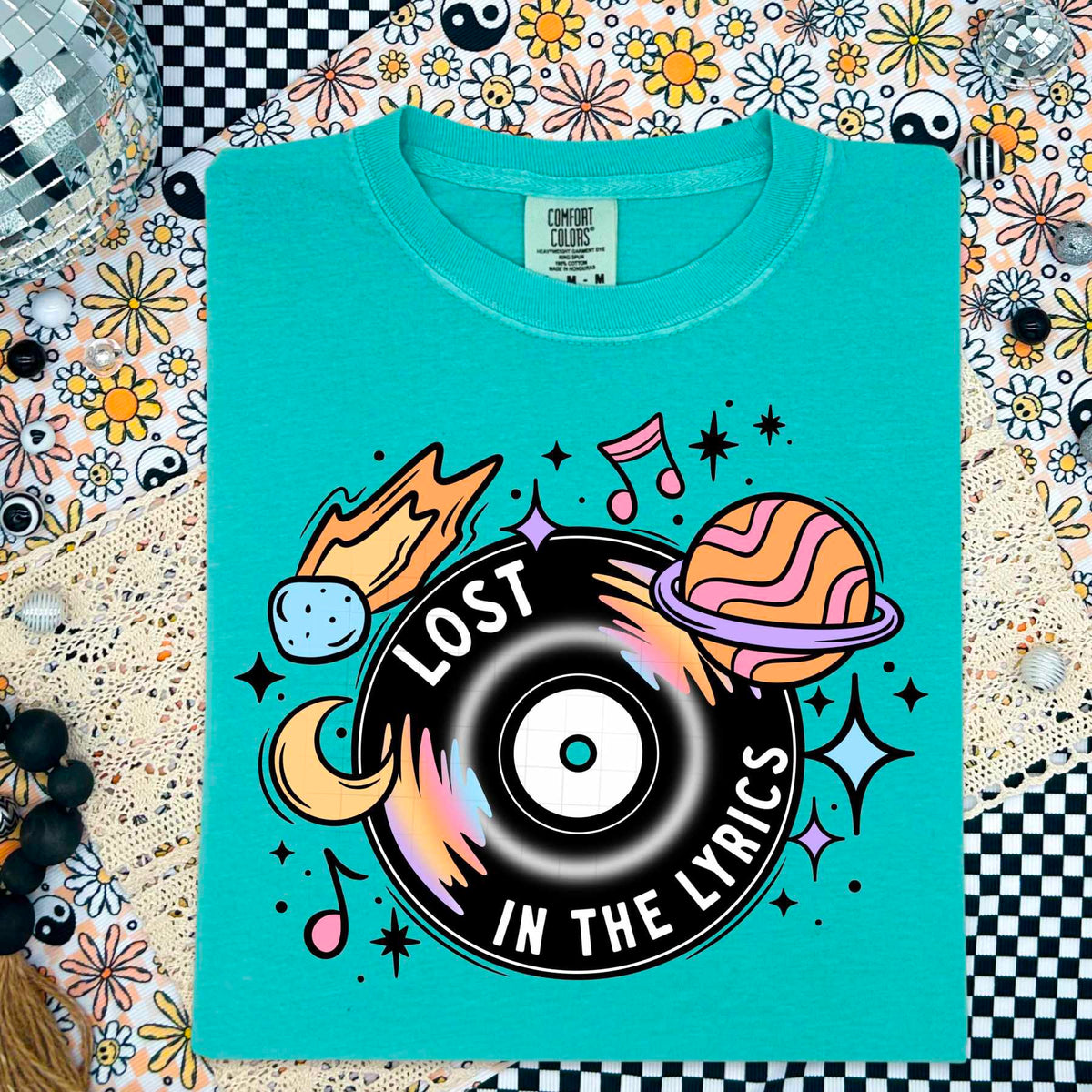 Lost in the lyrics black details (CSC) 84262 DTF transfer