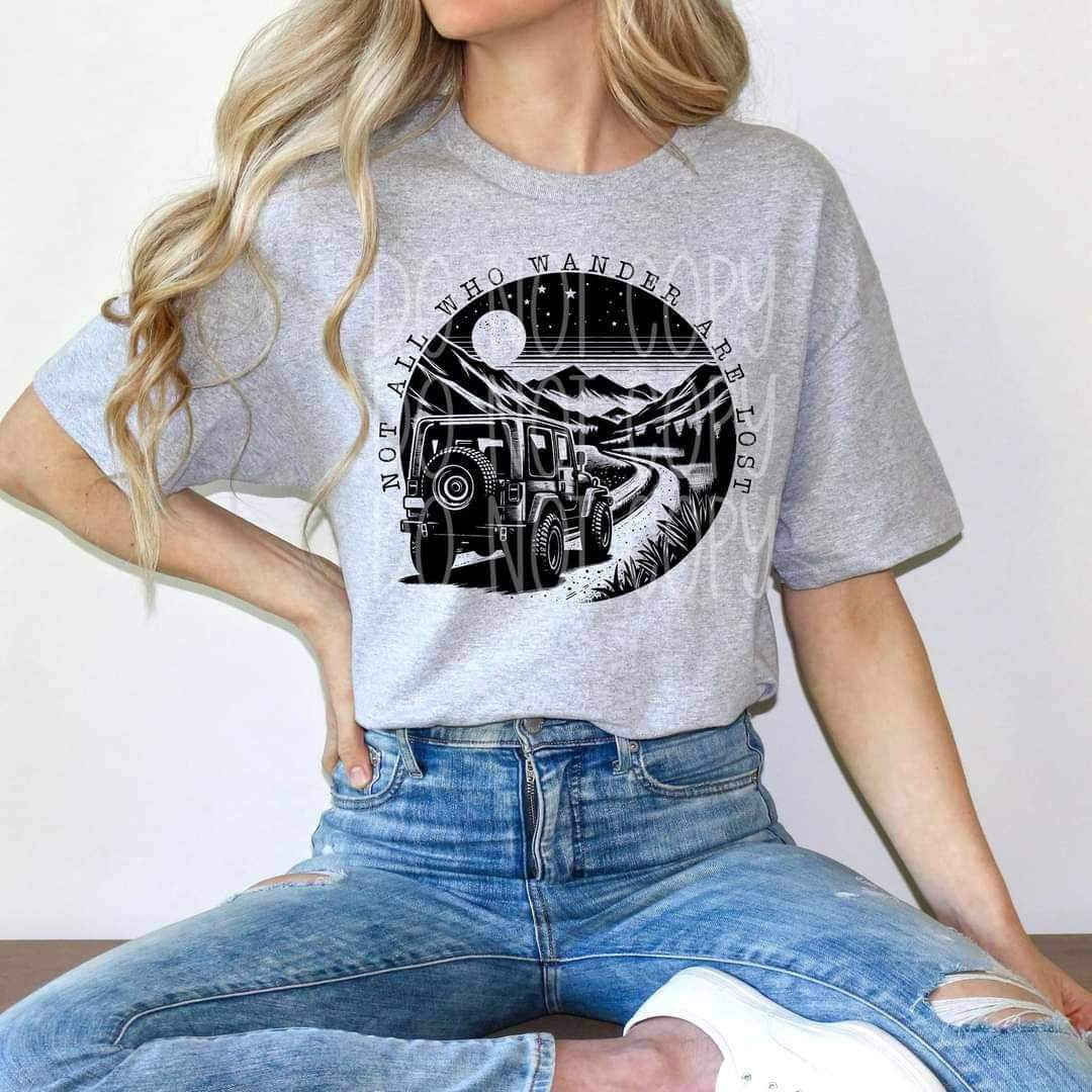 Not all who wander are lost jeep 24735 DTF transfer