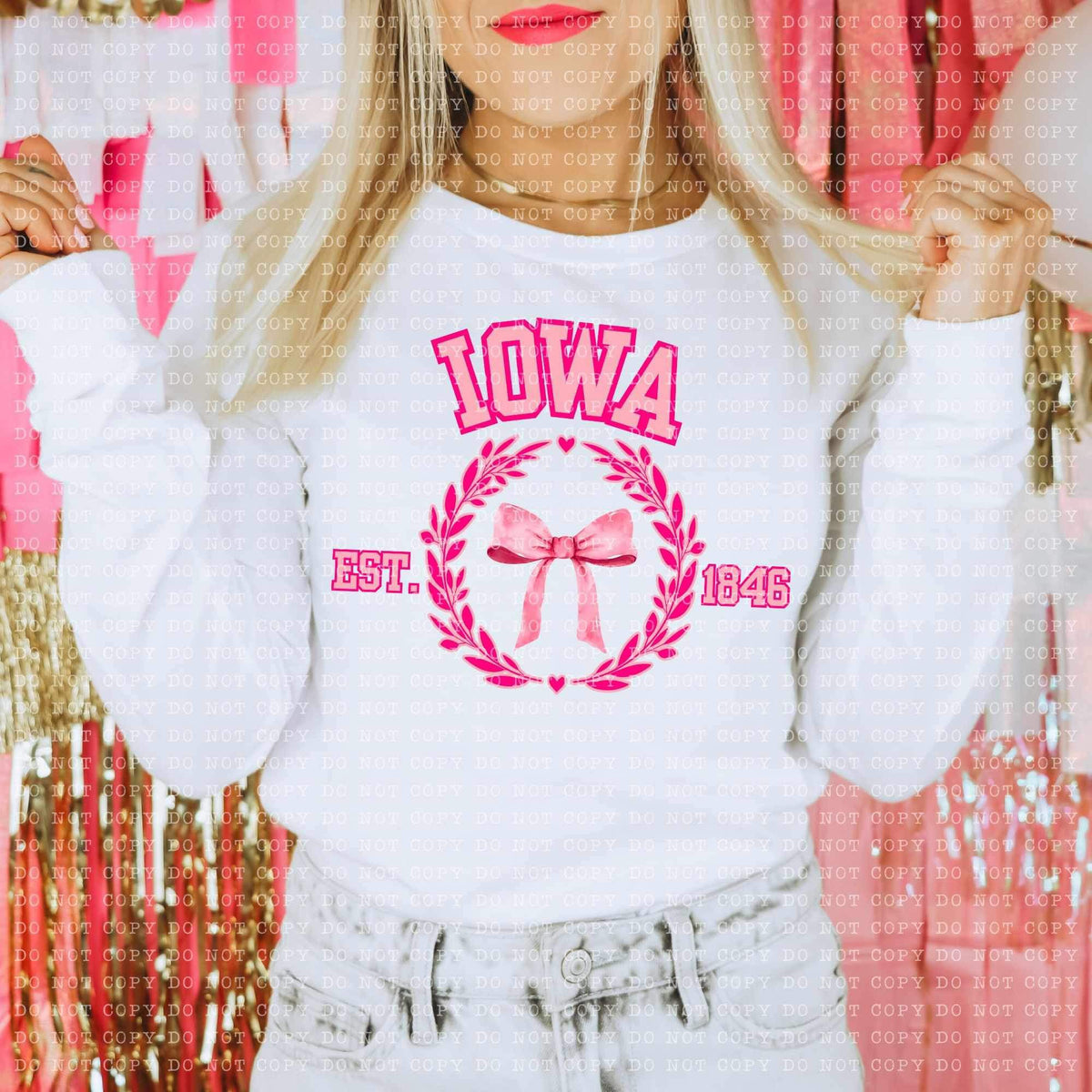 Iowa est 1846 PINK 24770 DTF transfer