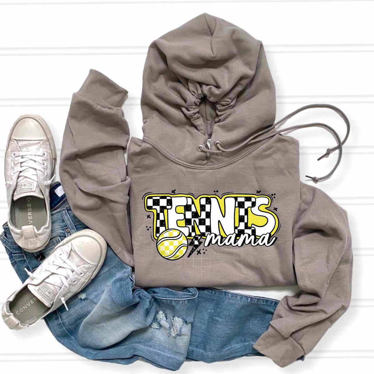 Tennis mama yellow checkered (CSC) 84400 DTF transfer