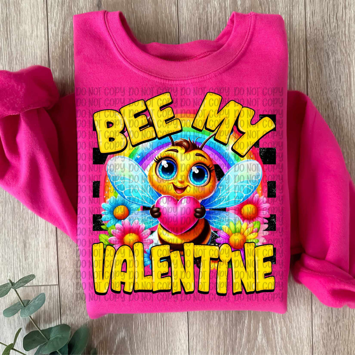 Bee my valentine yellow font (VP) 84406 DTF transfer