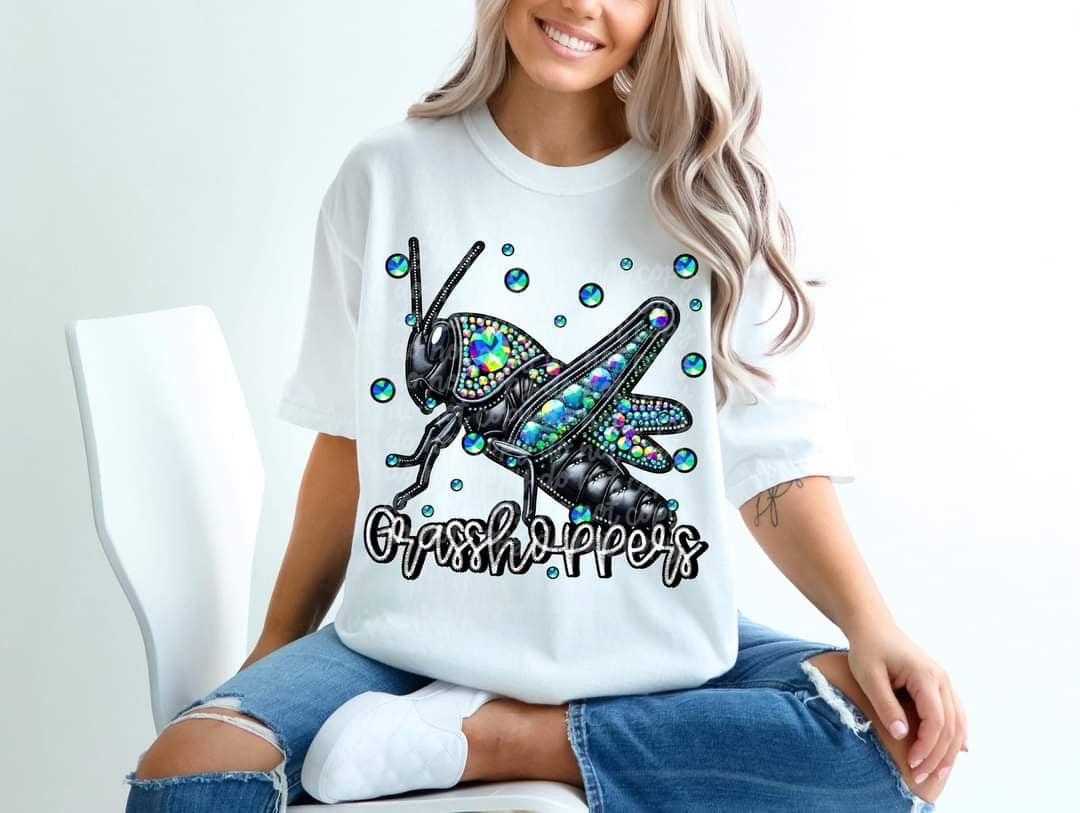 Grasshoppers bedazzled mascot 53558 DTF transfer