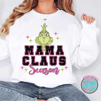 Mama claus season (varsity letters with g man) 11689 DTF TRANSFER