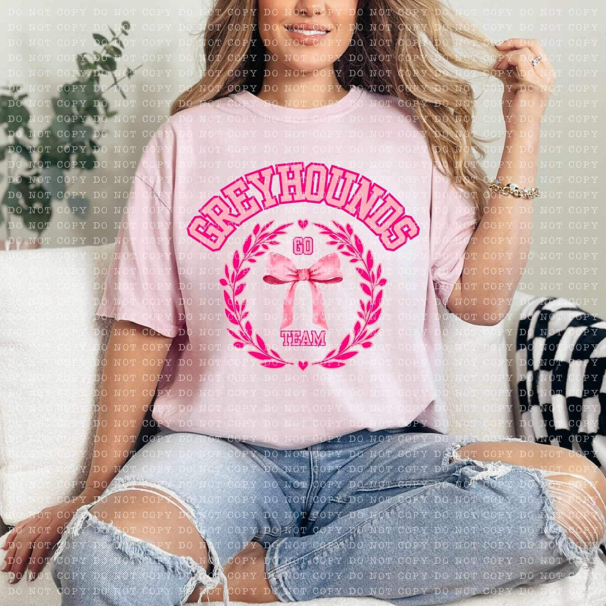 Greyhounds go team PINK (ECHT) 24900 DTF transfer