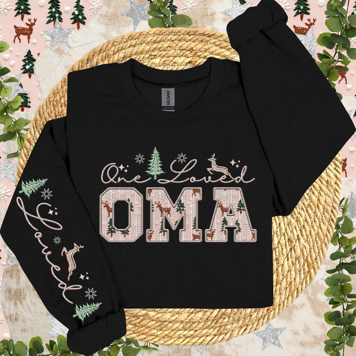 One loved Oma Christmas FRONT ONLY 67146 DTF transfer
