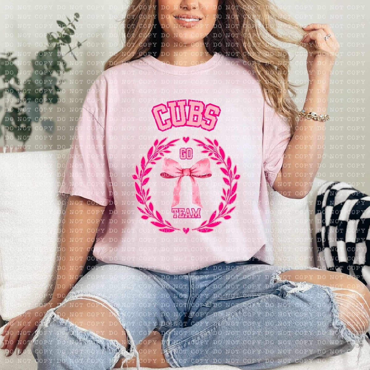 Cubs go team PINK (ECHT) 24893 DTF transfer