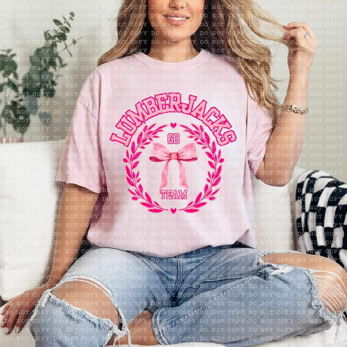 Lumberjacks go team PINK (ECHT) 24891 DTF transfer