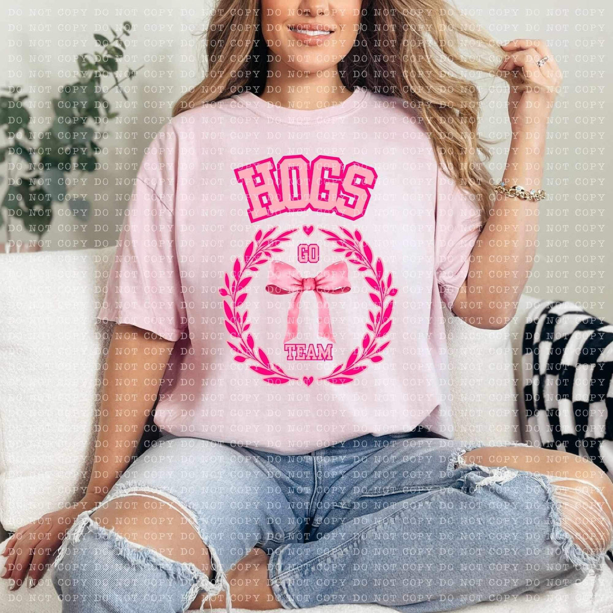 Hogs go team PINK (ECHT) 24890 DTF transfer