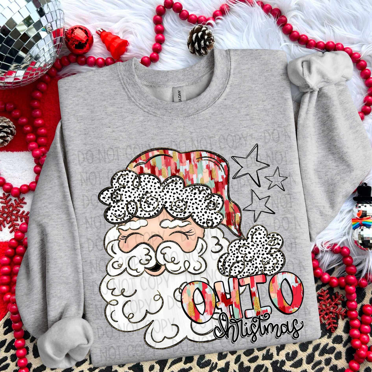Ohio Christmas Santa (SW) 67174 DTF transfer