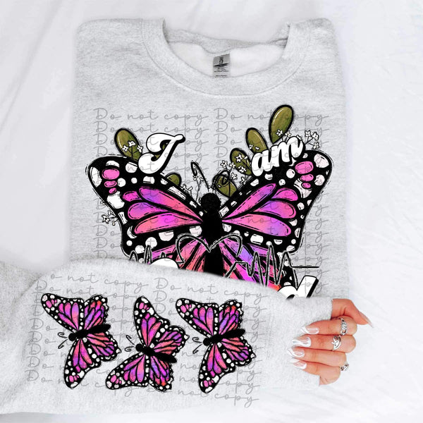 Purple butterfly SLEEVE ONLY 11781 DTF transfer