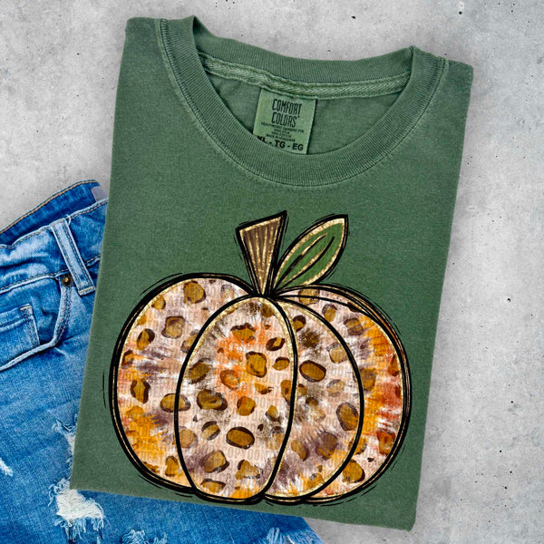 Leopard and orange round pumpkin (SDD) 33813 DTF transfer