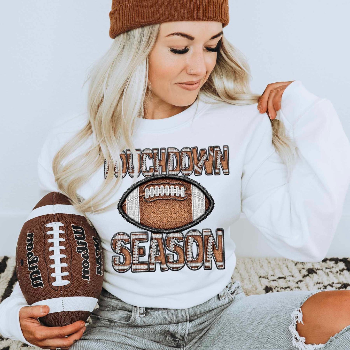 Touchdown season football font (SDD) 33816 DTF transfer